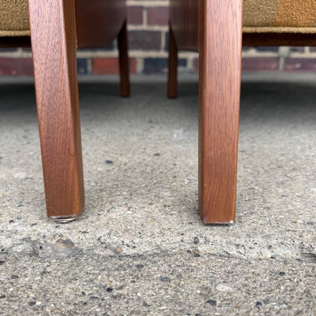 Jens Risom Oversized Walnut Lounge Chairs Fully Restored For Sale - Image 9 of 9