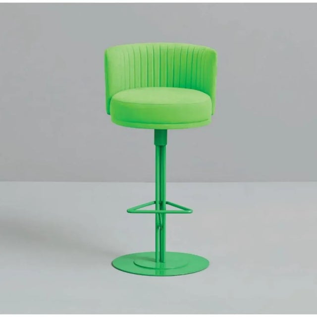Set of Green Athens Stools by Pepe Albargues For Sale - Image 6 of 8