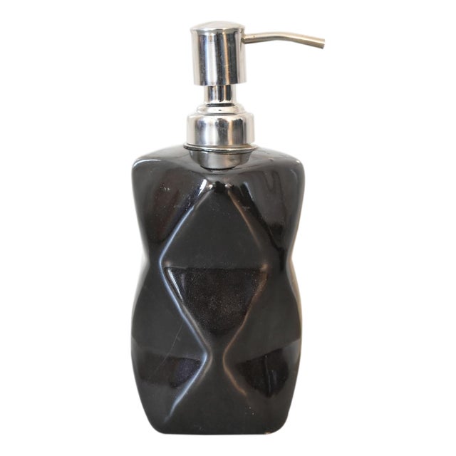Sindri Black Porcelain Bathroom Set (3-Piece) For Sale