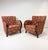 Art Deco Swedish lounge chairs. Manufactured in the 1930's - 1940's. Bentwood stained Mahogany wood arms. Original...