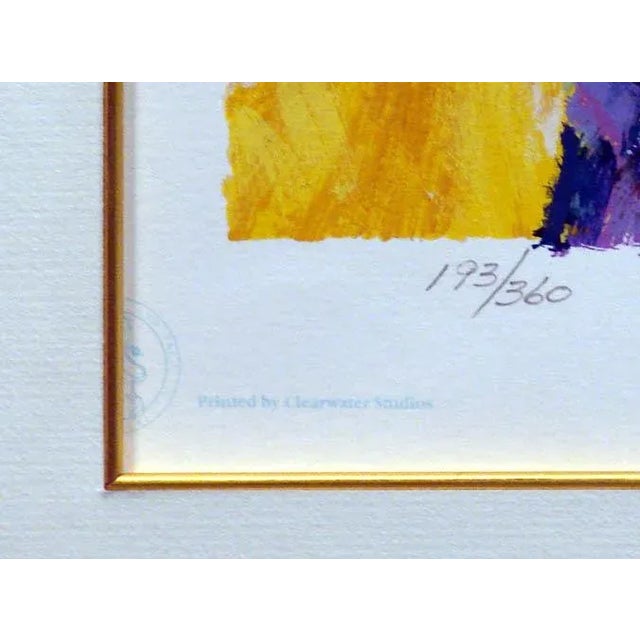 2000 - 2009 Aldo Luongo "By the Corner" Hand Signed & Numbered Serigraph Custom Framed Art For Sale - Image 5 of 5