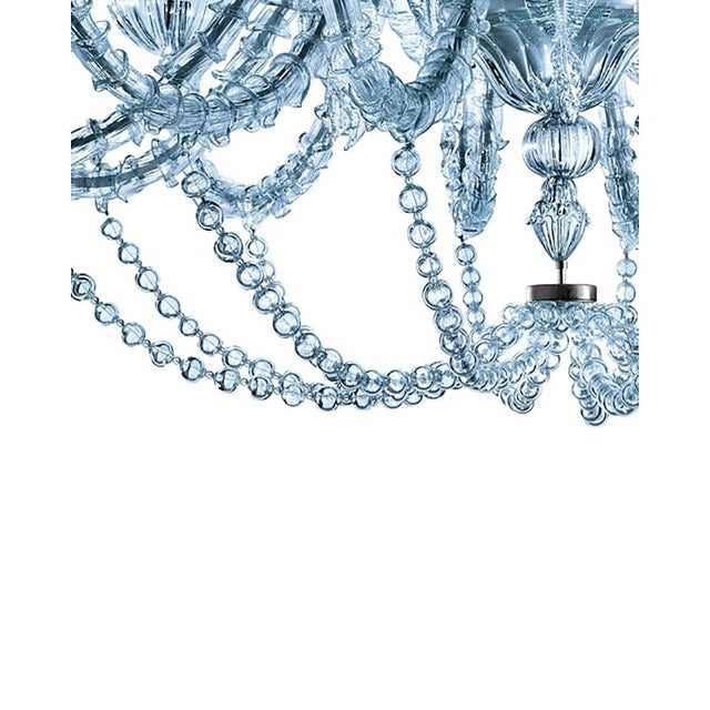 Early 21st Century Turquoise Cà Rezzonico Murano Glass Chandelier by Simoeng For Sale - Image 5 of 8