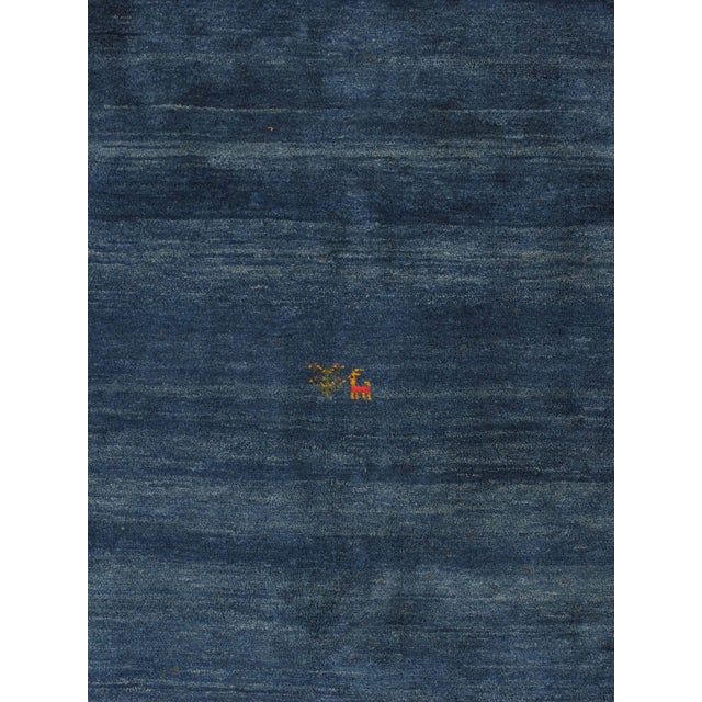 Contemporary Vintage Hand-Knotted Persian Gabbeh Rug 6'9" X 9'8" For Sale - Image 3 of 5