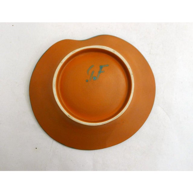 Ceramic Mid-Century Enameled Bowl with Graphic Decoration by G. Fourmaintraux, 1950s For Sale - Image 7 of 13