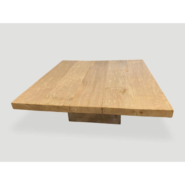 Ivory Andrianna Shamaris Signature St. Barts Teak Wood Coffee Table For Sale - Image 8 of 18
