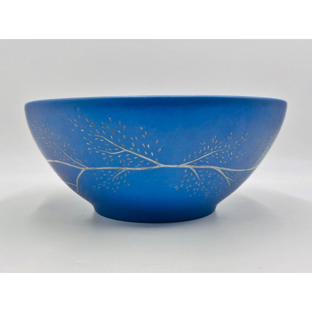 Mexican Emilia Castillo for Los Castillo Cobalt Porcelain & Silver Bowl, 1990 For Sale - Image 3 of 18
