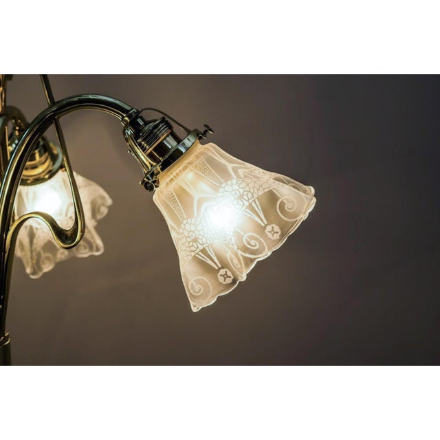 Gold Art Noveau Chandelier, 1908 For Sale - Image 8 of 13