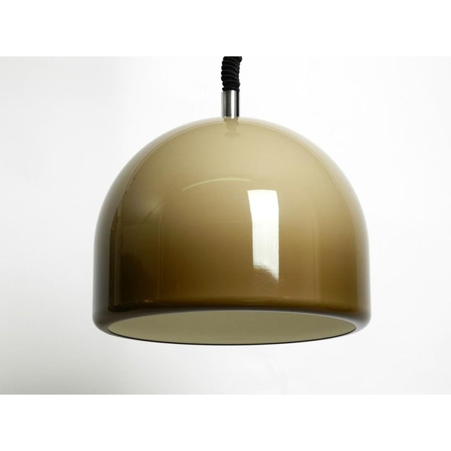 Space Age Pulley Pendant Lamp with Brown Plastic Lampshade by Staff for Staff Leuchten, 1960s For Sale - Image 14 of 15