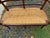 Vintage Walnut & Rush Seat Loveseat Bench For Sale - Image 4 of 8