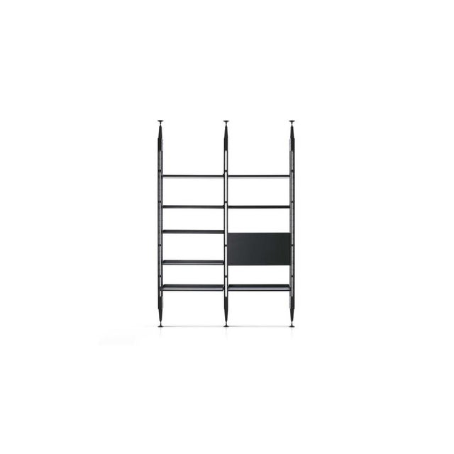 Wood Infinito Modular Bookcase in Black Stain Wood by Franco Albini for Cassina For Sale - Image 7 of 14