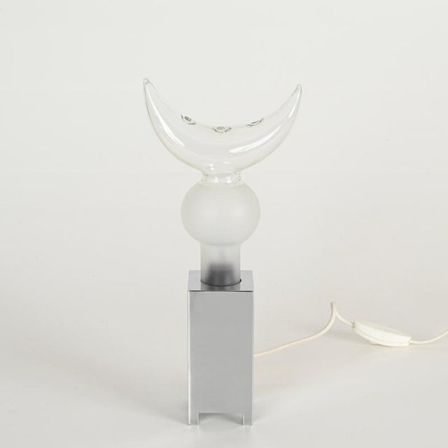 Glass Horn Table Lamps in Murano Glass and Chrome from Mazzega, Italy, 1970s, Set of 2 For Sale - Image 7 of 12