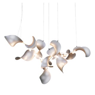 Dune 12 Cluster Pendant Light with Silver Anodized Shades by Daniel Becker For Sale
