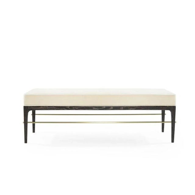 Not Yet Made - Made To Order Linear Bench in Black Ceruse Series 48 by Stamford Modern For Sale - Image 5 of 12