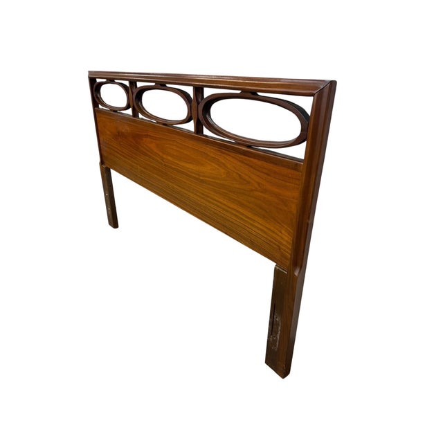 Mid-Century Modern Mid-Century Modern Full Size Walnut Headboard For Sale - Image 3 of 7