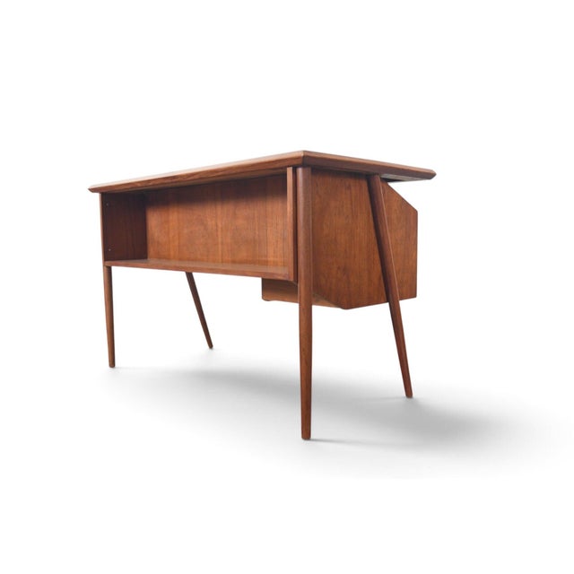 Atomic Danish Modern Teak Desk by Tibergaard For Sale - Image 11 of 16