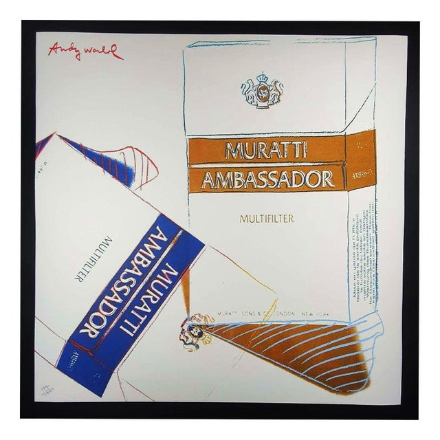 Paper 1980s After Andy Warhol, Muratti Ambassador, Lithograph For Sale - Image 7 of 7