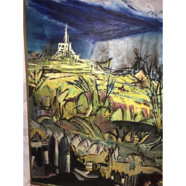 1966 Abstract Landscape Acrylic Painting by Louise Odes, Framed For Sale In New York - Image 6 of 11