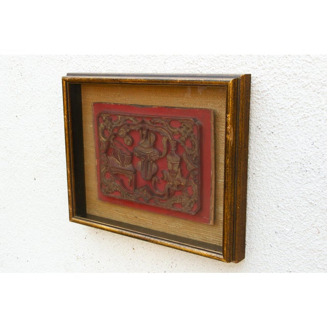 Antique Red & Gilt Bogu Wall Art For Sale - Image 4 of 7