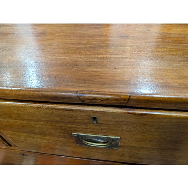 Antique Victorian - British Campaign Chest of Drawers For Sale - Image 10 of 15