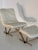 Set of Lounge Chair & Ottoman in Cream, 1980s For Sale - Image 9 of 14
