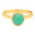 Syna Yellow Gold Small Chrysoprase Ring For Sale