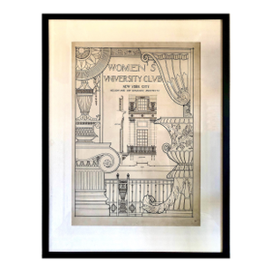 Architectural Drawing, Women’s University Club New York City
