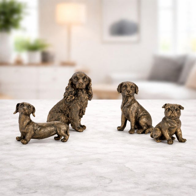 Celebrate your love for pups with this charming dog figurine set, featuring an assortment of adorable breeds captured in a...