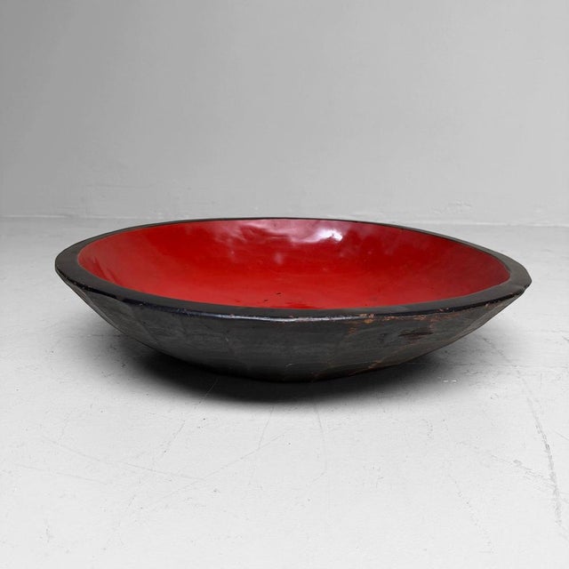 Urushi Japanese Ki-Bachi Mixing Bowl / Decorative Bowl, 1930s For Sale - Image 10 of 14