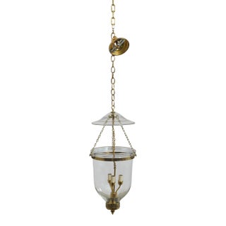 1990s Virginia Metalcrafters Colonial Williamsburg Bell Form Hanging Light Fixture For Sale