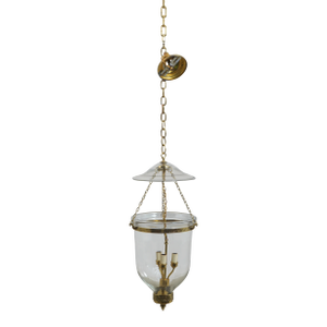 1990s Virginia Metalcrafters Colonial Williamsburg Bell Form Hanging Light Fixture