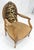 Carved Round Tiger Upholstery Back Camel Mohair Seat French Arm Chair MINT For Sale - Image 10 of 12