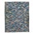 Blue Modern Abstract Flat-Weave Oversize Wool Rug For Sale