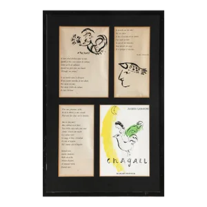 Le Coq au Croissant, Marc Chagall Lithograph