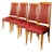 1940s Set of Four Red French Chairs For Sale - Image 5 of 5