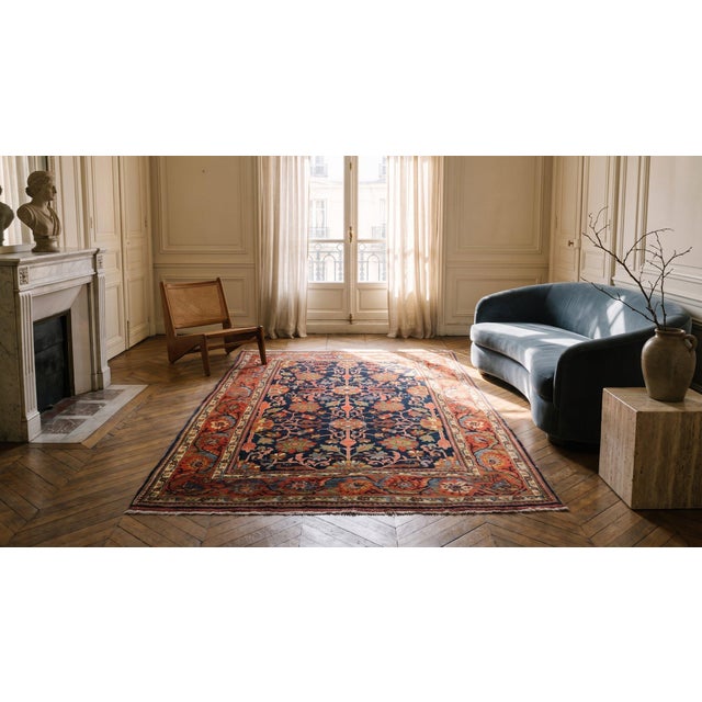 Early 20th Century W. Persian Bijar Carpet ( 4'6" x 6'6" - 137 x 198 ) For Sale - Image 13 of 15