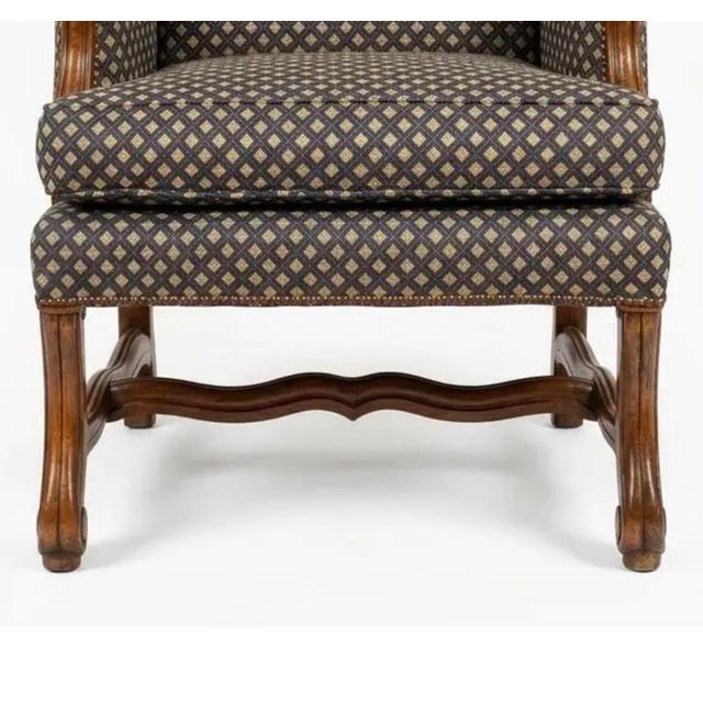 Pristine Pair of Vintage Baker French Provincial Bergere Chairs For Sale - Image 9 of 12