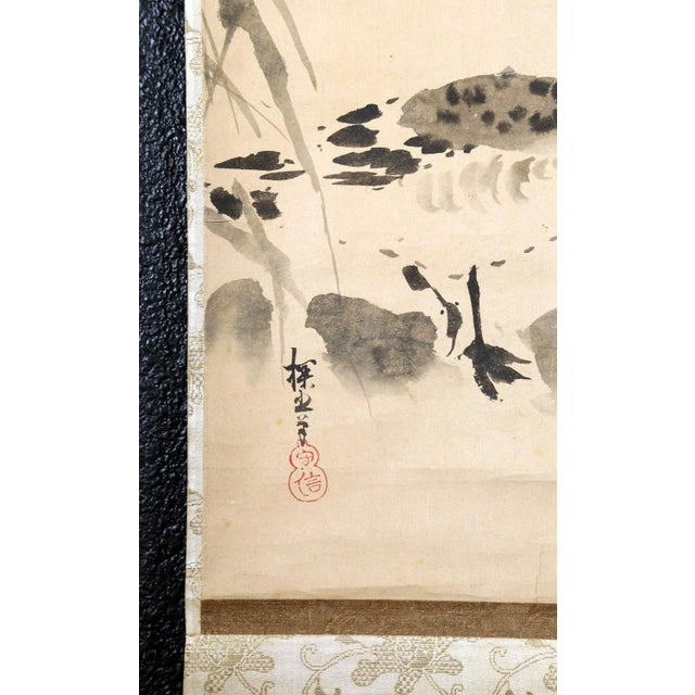 17th Century Japanese Ink Hanging Scrolls Kano Tanyu - Pair For Sale - Image 12 of 13