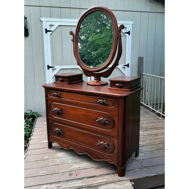 1943 Davis Company Lillian Russell Walnut Dresser Chairish