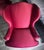 Late 20th Century Drexel Heritage Burgundy Wine Queen Anne Wingback Accent Chairs For Sale - Image 9 of 18