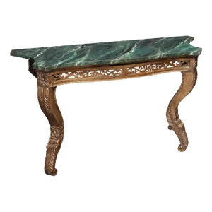 French Giltwood and Faux Marble Console Table, 19th Century