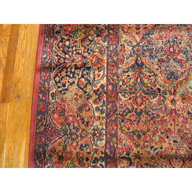 1960s Rose Geometric Floral Modern Vintage American Karastan Rug 11'6" X 40' Wool Carpet For Sale - Image 4 of 6