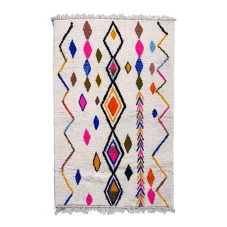 Moroccan Azilal Wool Rug - 9.8 X 6.5 Ft For Sale