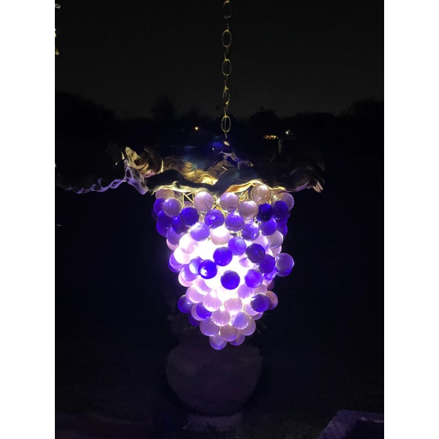 MidCentury Large Lucite Grape & Driftwood Hanging Pendant Light Chairish