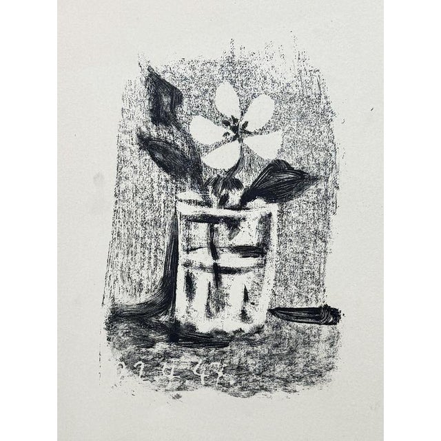 Pablo picasso (1881-1973) flowers in a glass n°6 original lithograph, 1947 unsigned dated in the plate arches vellum size...