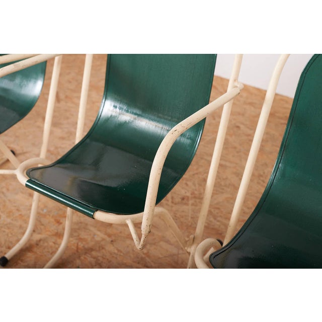 Chairs in Tubular Steel and Cream-Colored Lacquered by Harry Sebel, 1947, Set of 4 For Sale - Image 9 of 15