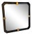 MA+39's Iron Floating and Brass Square Mirror For Sale