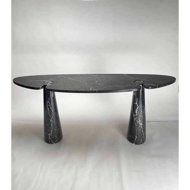 Angelo Mangiarotti, "Eros" series console, black Marquina marble. Skipper, Italy - Original label One of the most iconic...