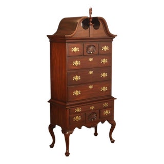 Henkel Harris Virginia Galleries Genuine Mahogany Highboy Chest For Sale