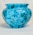 Mid 20th Century Mid-Century Boho Chic Folk Art Ceramic Studio Turquoise Splatter Planter For Sale - Image 5 of 9