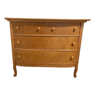 1920s Curly Maple Bedroom Dresser For Sale